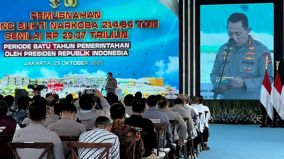 Prabowo Pimpin Pemusnahan 214 Ton Narkoba: “Ini Perang yang Tidak Boleh Kita Kalahkan”