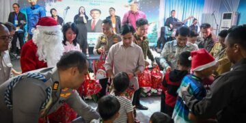 Natal di Bitung, Gibran Serukan Solidaritas Bencana