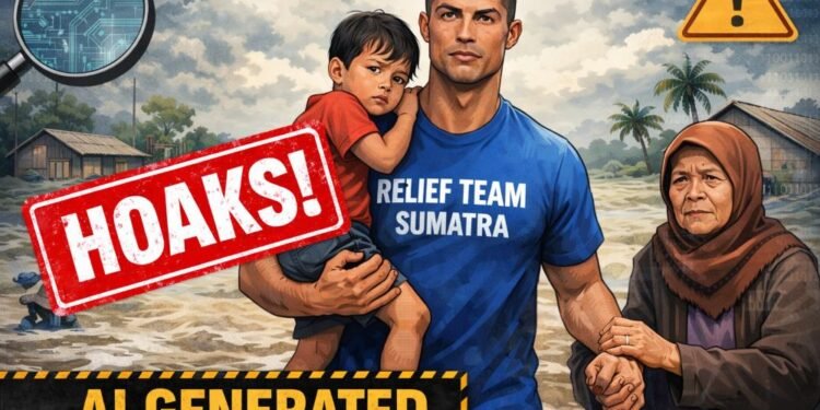 Cek fakta Video Ronaldo Bantu Korban Banjir