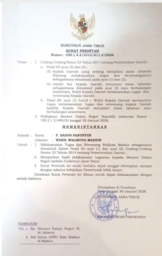 Bagus Penuntun Resmi Nahkoda Madiun, Maidi Ditahan KPK