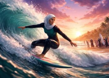 Hijab, Ombak, dan Identitas: Lamar Mufti Melawan Batas yang Tak Terlihat