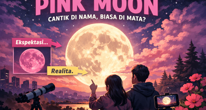 Pink Moon 1–2 April 2026: Cantik di Nama, Biasa di Mata?