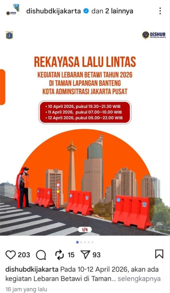 Saat Budaya Bertemu Jalanan: Lebaran Betawi Ubah Arah Ibu Kota