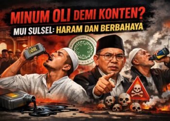 Minum Oli Demi Konten? MUI Sulsel: Haram dan Berbahaya
