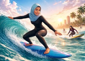 Hijab, Ombak, dan Generasi Baru: Surfing yang Gak Lagi Sekadar Gaya