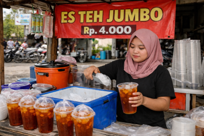 Harga Cup Melejit, Es Teh Jumbo Tak Lagi Murah di Solo