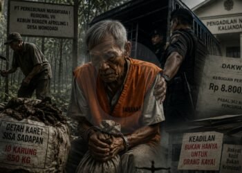 Kakek Mujiran, Getah Karet, dan Wajah Hukum yang Keras ke Bawah