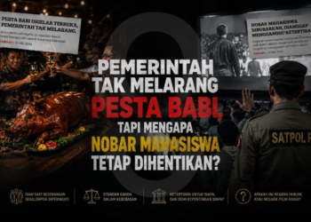 Pemerintah Tak Melarang Pesta Babi, Tapi Mengapa Nobar Mahasiswa Tetap Dihentikan?