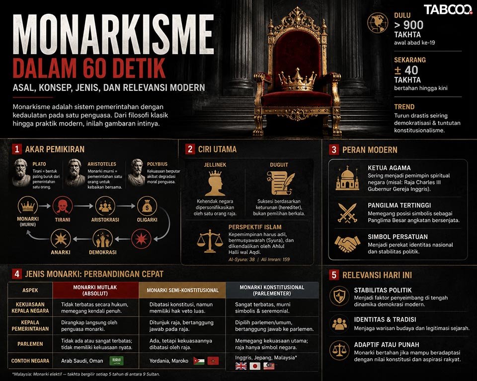 Monarkisme: Ketika Kekuasaan Lahir dari Darah, Tradisi, dan Legitimasi
