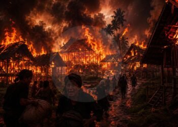 Kampung Adat Kasepuhan Cipta Mulya Hangus Dilalap Api