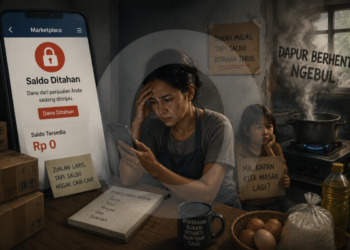 Marketplace Menahan Saldo, Dapur di Rumah Ikut Berhenti Ngebul