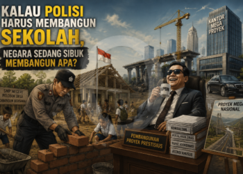 Kalau Polisi Harus Membangun Sekolah, Negara Sedang Sibuk Membangun Apa?