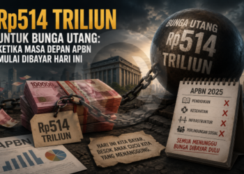 Rp514 Triliun untuk Bunga Utang: Ketika Masa Depan APBN Mulai Dibayar Hari Ini