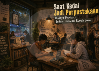 Saat Kedai Jadi Perpustakaan: Budaya Membaca Sedang Mencari Rumah Baru