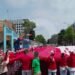 Merah Putih Raksasa Membentang di Jantung Kota Solo