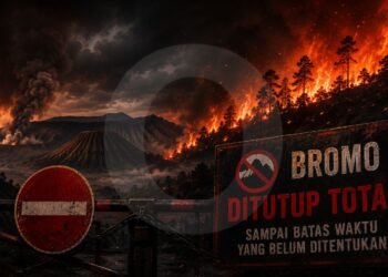 Bromo Ditutup Total akibat Kebakaran Hutan, Wisata Lumpuh Sementara