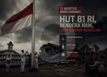 17 Agustus Mode Darurat: HUT 81 RI, Bendera Naik, Data Korban Mengejar