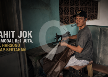 Jahit Jok Bermodal Rp1 Juta, Pak Harsono Tetap Bertahan