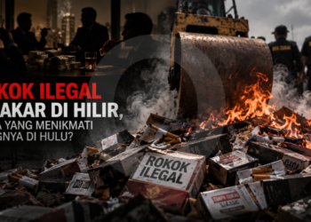 Rokok Ilegal Dibakar di Hilir, Siapa yang Menikmati Uangnya di Hulu?