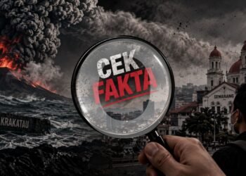 Abu Anak Krakatau Masuk Semarang? Cek Faktanya