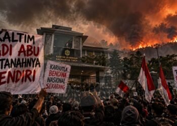 Massa Geruduk Kantor Gubernur Kaltim, Tuntut Ketegasan soal Karhutla