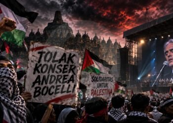 Ribuan Massa Suarakan Penolakan di Tengah Konser Andrea Bocelli