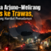 Karhutla Arjuno Meluas ke Trawas, Angin Kencang Hambat Pemadaman